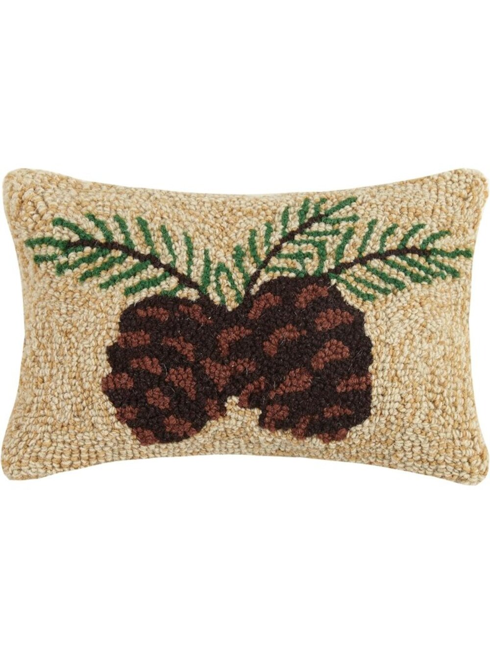 Cozy Pine Cone Hook Pillow - 8x12 Decorative Accent for Home Decor & Comfort
